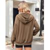 imageZeagoo Womens Lightweight Hoodies Full Zip Up Oversized Sweatshirts with Pockets Long Sleeve Thin Casual Hooded JacketsBrown