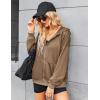 imageZeagoo Womens Lightweight Hoodies Full Zip Up Oversized Sweatshirts with Pockets Long Sleeve Thin Casual Hooded JacketsBrown