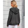 imageZeagoo Womens Lightweight Hoodies Full Zip Up Oversized Sweatshirts with Pockets Long Sleeve Thin Casual Hooded JacketsDark Grey