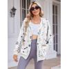 imageZeagoo Womens Lightweight Hoodies Full Zip Up Oversized Sweatshirts with Pockets Long Sleeve Thin Casual Hooded JacketsFloral Printed