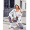 imageZeagoo Womens Lightweight Hoodies Full Zip Up Oversized Sweatshirts with Pockets Long Sleeve Thin Casual Hooded JacketsFloral Printed