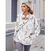 imageZeagoo Womens Lightweight Hoodies Full Zip Up Oversized Sweatshirts with Pockets Long Sleeve Thin Casual Hooded JacketsFloral Printed