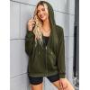 imageZeagoo Womens Lightweight Hoodies Full Zip Up Oversized Sweatshirts with Pockets Long Sleeve Thin Casual Hooded JacketsGreen
