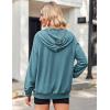 imageZeagoo Womens Lightweight Hoodies Full Zip Up Oversized Sweatshirts with Pockets Long Sleeve Thin Casual Hooded JacketsGrey Blue