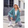 imageZeagoo Womens Lightweight Hoodies Full Zip Up Oversized Sweatshirts with Pockets Long Sleeve Thin Casual Hooded JacketsGrey Blue