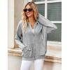 imageZeagoo Womens Lightweight Hoodies Full Zip Up Oversized Sweatshirts with Pockets Long Sleeve Thin Casual Hooded JacketsLight Grey