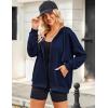 imageZeagoo Womens Lightweight Hoodies Full Zip Up Oversized Sweatshirts with Pockets Long Sleeve Thin Casual Hooded JacketsNavy Blue