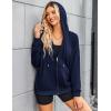 imageZeagoo Womens Lightweight Hoodies Full Zip Up Oversized Sweatshirts with Pockets Long Sleeve Thin Casual Hooded JacketsNavy Blue