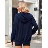 imageZeagoo Womens Lightweight Hoodies Full Zip Up Oversized Sweatshirts with Pockets Long Sleeve Thin Casual Hooded JacketsNavy Blue