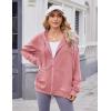 imageZeagoo Womens Lightweight Hoodies Full Zip Up Oversized Sweatshirts with Pockets Long Sleeve Thin Casual Hooded JacketsPink
