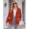imageZeagoo Womens Lightweight Hoodies Full Zip Up Oversized Sweatshirts with Pockets Long Sleeve Thin Casual Hooded JacketsRed