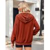 imageZeagoo Womens Lightweight Hoodies Full Zip Up Oversized Sweatshirts with Pockets Long Sleeve Thin Casual Hooded JacketsRed