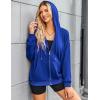 imageZeagoo Womens Lightweight Hoodies Full Zip Up Oversized Sweatshirts with Pockets Long Sleeve Thin Casual Hooded JacketsRoyal Blue