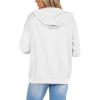 imageZeagoo Womens Lightweight Hoodies Full Zip Up Oversized Sweatshirts with Pockets Long Sleeve Thin Casual Hooded JacketsWhite