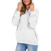 imageZeagoo Womens Lightweight Hoodies Full Zip Up Oversized Sweatshirts with Pockets Long Sleeve Thin Casual Hooded JacketsWhite
