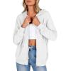 imageZeagoo Womens Lightweight Hoodies Full Zip Up Oversized Sweatshirts with Pockets Long Sleeve Thin Casual Hooded JacketsWhite