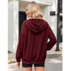 imageZeagoo Womens Lightweight Hoodies Full Zip Up Oversized Sweatshirts with Pockets Long Sleeve Thin Casual Hooded JacketsWine Red