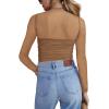 imageZeagoo Womens Sexy Mock Turtle Neck Long Sleeve Tops Sheer Mesh Ruched Trendy Going Out Shirts BlouseLight Tan
