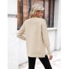 imageZeagoo Womens 2025 Fall Sweaters Casual Long Sleeve Crew Neck Ribbed Knit Side Slit Pullover SweaterApricot