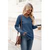 imageZeagoo Womens 2025 Fall Sweaters Casual Long Sleeve Crew Neck Ribbed Knit Side Slit Pullover SweaterBlue