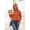 imageZeagoo Womens 2025 Fall Sweaters Casual Long Sleeve Crew Neck Ribbed Knit Side Slit Pullover SweaterCaramel