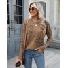 imageZeagoo Womens 2025 Fall Sweaters Casual Long Sleeve Crew Neck Ribbed Knit Side Slit Pullover SweaterFloral Print1