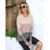 imageZeagoo Womens 2025 Fall Sweaters Casual Long Sleeve Crew Neck Ribbed Knit Side Slit Pullover SweaterPinkgray