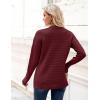 imageZeagoo Womens 2025 Fall Sweaters Casual Long Sleeve Crew Neck Ribbed Knit Side Slit Pullover SweaterWine Red