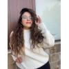 imageZeagoo Womens 2025 Fall Turtleneck Sweaters Trendy Loose Long Sleeve Knit Pullover Jumper TopsAwhite