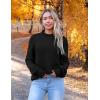 imageZeagoo Womens 2025 Fall Turtleneck Sweaters Trendy Loose Long Sleeve Knit Pullover Jumper TopsBlack