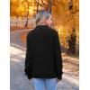 imageZeagoo Womens 2025 Fall Turtleneck Sweaters Trendy Loose Long Sleeve Knit Pullover Jumper TopsBlack