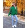 imageZeagoo Womens 2025 Fall Turtleneck Sweaters Trendy Loose Long Sleeve Knit Pullover Jumper TopsGreen