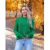 imageZeagoo Womens 2025 Fall Turtleneck Sweaters Trendy Loose Long Sleeve Knit Pullover Jumper TopsGreen