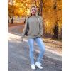imageZeagoo Womens 2025 Fall Turtleneck Sweaters Trendy Loose Long Sleeve Knit Pullover Jumper TopsLight Grey