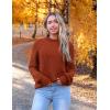 imageZeagoo Womens 2025 Fall Turtleneck Sweaters Trendy Loose Long Sleeve Knit Pullover Jumper TopsOrange
