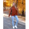 imageZeagoo Womens 2025 Fall Turtleneck Sweaters Trendy Loose Long Sleeve Knit Pullover Jumper TopsOrange