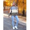 imageZeagoo Womens 2025 Fall Turtleneck Sweaters Trendy Loose Long Sleeve Knit Pullover Jumper TopsZblue Block Color