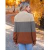 imageZeagoo Womens 2025 Fall Turtleneck Sweaters Trendy Loose Long Sleeve Knit Pullover Jumper TopsZcamel Block Color