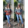 imageZeagoo Womens 2025 Fall Turtleneck Sweaters Trendy Loose Long Sleeve Knit Pullover Jumper TopsZcamel Block Color