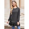 imageZeagoo Womens Sweatshirts Plaid Patchwork Crewneck Preppy Long Sleeve Hoodie 2024 Trendy Teen Girls Flowy Pullover TopPlaid Patchwork Preppy Sweatshirt Dress Grey Flowy Hem Back to School Outfits for Girls Women Round Neck Long Sleeves Pullover Sweatshirt Oversized Casual Pullover Tops Crewneck Plus Essential Hoodies Relaxed Fit Ladies Fall Winter Flare Sweatshirts