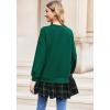 imageZeagoo Womens Sweatshirts Plaid Patchwork Crewneck Preppy Long Sleeve Hoodie 2024 Trendy Teen Girls Flowy Pullover TopPreppy Sweatshirt With Long Sleeves Back to School Outfits for Girls Women Flowy Hem Pullover Essential Hoodie Casual Plaid Patchwork Crewneck Sweatshirt for Women Oversized Relaxed Fit Green Sweatshirt Fall Winter Casual Pullover Tops 2024 Tready
