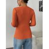 imageZeagoo Fall Sweaters for Women 2024 Casual Long Sleeve Shirts V Neck Pullover Puff Slim Fit TopsCaramel