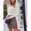 imageZeagoo Fall Sweaters for Women 2024 Casual Long Sleeve Shirts V Neck Pullover Puff Slim Fit TopsWhite