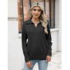 imageZeagoo Womens 2024 V Neck Striped Sweater Long Sleeve Oversized Fashion Knitted Pullover Fall Sweaters TopsBlack