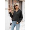 imageZeagoo Womens 2024 V Neck Striped Sweater Long Sleeve Oversized Fashion Knitted Pullover Fall Sweaters TopsBlack