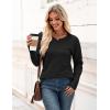 imageZeagoo Womens 2025 Fall Sweaters Casual Long Sleeve Crew Neck Ribbed Knit Side Slit Pullover SweaterBlack