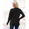 imageZeagoo Womens 2025 Fall Sweaters Casual Long Sleeve Crew Neck Ribbed Knit Side Slit Pullover SweaterBlack