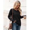 imageZeagoo Womens 2025 Fall Sweaters Casual Long Sleeve Crew Neck Ribbed Knit Side Slit Pullover SweaterBlack