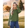 imageZeagoo Womens Crew Neck Cropped Sweater 2024 Fall Long Sleeve Chunky Knit Pullover Sweater TopsArmy Green