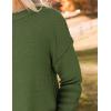 imageZeagoo Womens Crew Neck Cropped Sweater 2024 Fall Long Sleeve Chunky Knit Pullover Sweater TopsArmy Green
